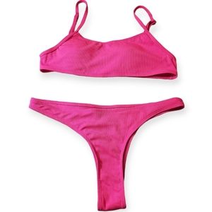 NWOT 2 piece ribbed swimsuit